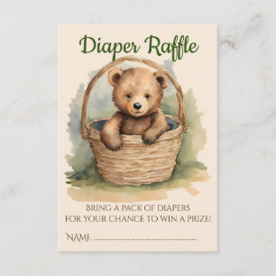 Baby-Bär geschlechtsneutrale Babyparty-Windel-Raff Begleitkarte