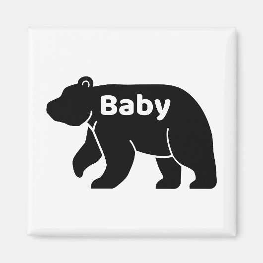 BABY Bär, Kind, Babydusche Geschenk Magnet (Vorne)