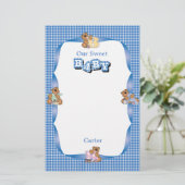 Baby-Bär Scrapbooking Briefpapier (Stehend Vorderseite)