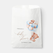 Baby Bär, Teddy Bär, Blue Balloons, Babydusche Geschenktütchen (Vorderseite)