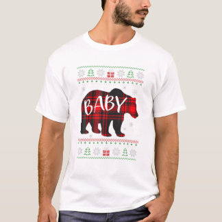 Baby-Bär-Weihnachts-Schlafanzug Rot T-Shirt