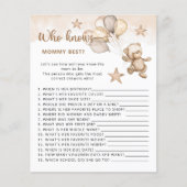 Baby Bär Wer kennt das beste Baby Duschspiel (Vorderseite)