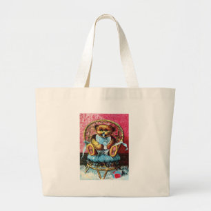 Baby-BärBenny - Buchstabe B - Vintager Teddy-Bär Jumbo Stoffbeutel