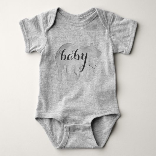 Baby-Bärn-Aquarell-Bodysuit Baby Strampler (Vorderseite)