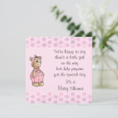 Baby-Bärn-Babyparty-Einladungen Einladung (Stehend Vorderseite)