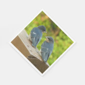 Baby Barn Swallows Nature Bird Fotografy Serviette (Ecke)