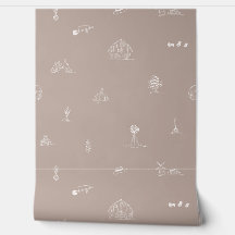 Baby Barnyard Minimalistisch Wallpaper