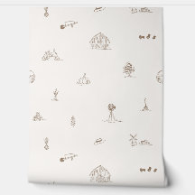 Baby Barnyard Minimalistisch Wallpaper