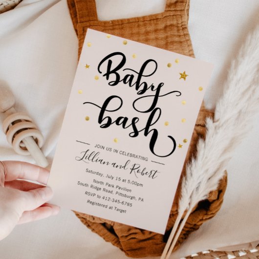Baby Bash Couples Baby Dusche Einladung