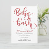 Baby Bash Couples Kinderdusche Einladung (Stehend Vorderseite)