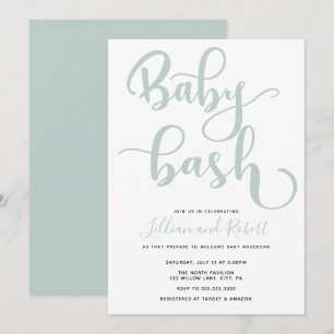 Baby Bash Couples Kinderdusche Einladung