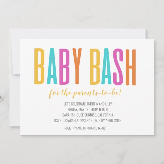 Baby Bash Einladung (Vorderseite)