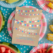 Baby Bash Pink Blue Dusche Einladung
