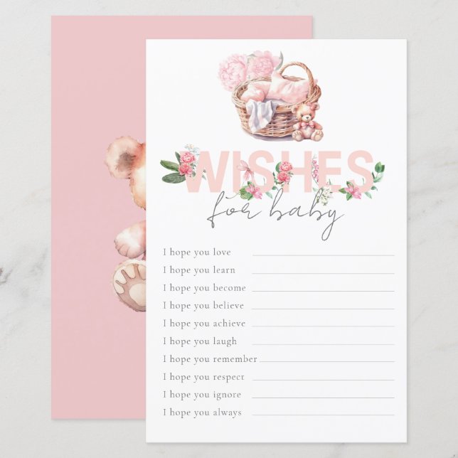 Baby Basket will Baby Game Baby Dusche (Vorne/Hinten)