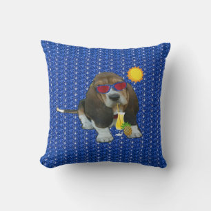 Baby Basset Hop Sommerzeit Kissen