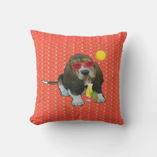 Baby Basset Hop Sommerzeit Kissen