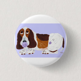 Baby Basset Hound  Button