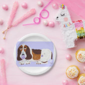 Baby Basset Hound Pappteller (Party)
