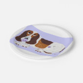 Baby Basset Hound Pappteller (Schrägansicht)