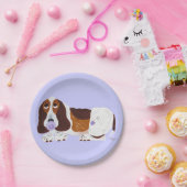 Baby Basset Hound Pappteller (Party)