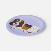Baby Basset Hound Pappteller (Schrägansicht)