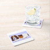 Baby Basset Hound Rechteckiger Pappuntersetzer (Vor Ort)