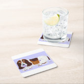 Baby Basset Hound  Rechteckiger Pappuntersetzer (Vor Ort)