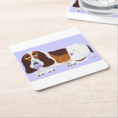 Baby Basset Hound  Rechteckiger Pappuntersetzer (angewinkelt)
