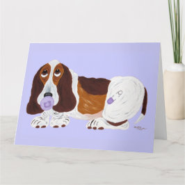 Baby Basset Hound Welpe Karte
