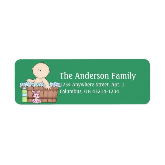 Baby Bathtime Address Labels (Vorne)
