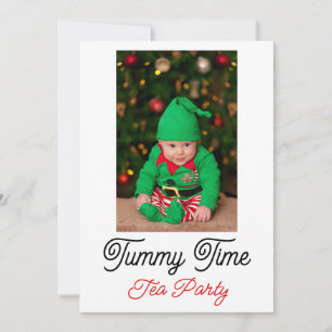 Baby-Bauch-Zeit, Weihnachtstee Personalisierter Te Einladung