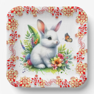 Baby-Bauernhof-Tier-Hasen-Sublimations-Clipart-881 Pappteller