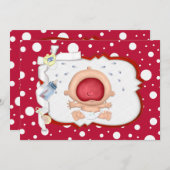 Baby Bawling Funny Neutral Baby Shower Einladung (Vorne/Hinten)