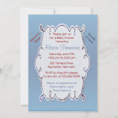 Baby Bawling Funny Sprinkle Baby Dusche Einladung (Rückseite)