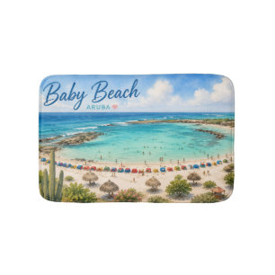 Baby Beach Aruba Karibik Reise Souvenir Badematte
