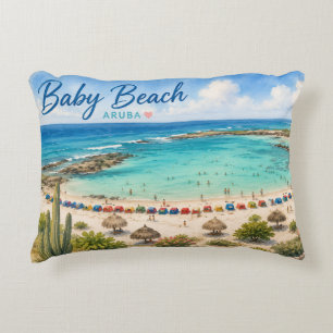 Baby Beach Aruba Karibik Reise Souvenir Dekokissen
