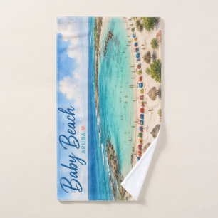 Baby Beach Aruba Karibik Reise Souvenir Handtuch