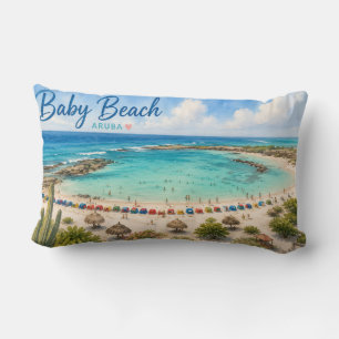 Baby Beach Aruba Karibik Reise Souvenir Lendenkissen