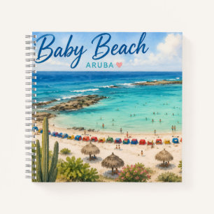 Baby Beach Aruba Karibik Reise Souvenir Notizblock