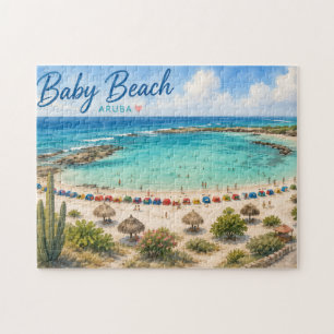 Baby Beach Aruba Karibik Reise Souvenir Puzzle