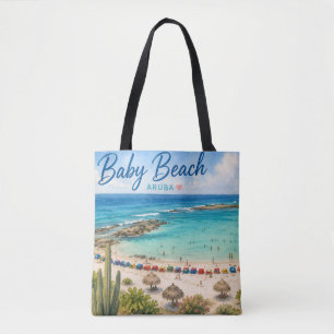 Baby Beach Aruba Karibik Reise Souvenir Tasche