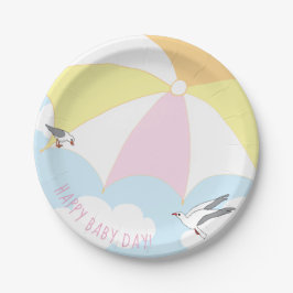 Baby Beach Ball Paper Plate Pappteller