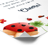 Baby Beach Lady bug Girl Baby Dusche Gefälligkeits Poster (Ecke)
