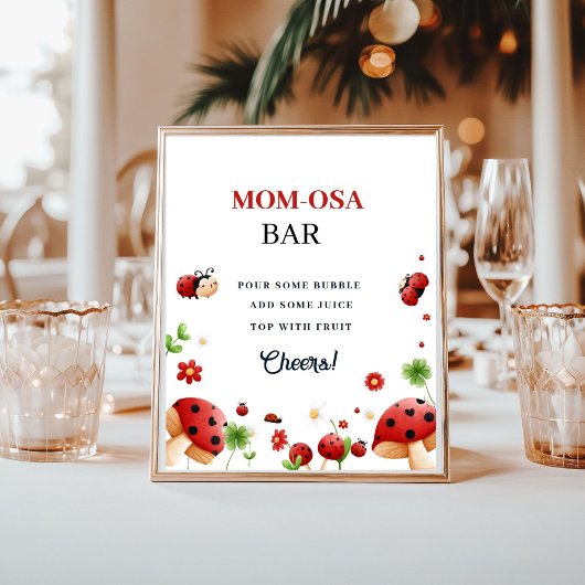 Baby Beach Lady bug Girl Baby Dusche Gefälligkeits Poster