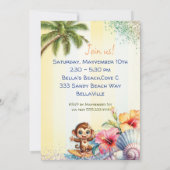 Baby Beach Party Einladung (Rückseite)
