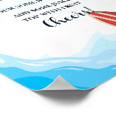 Baby Beach Surfbrett Babydusche Gefälligkeitszeich Poster (Ecke)