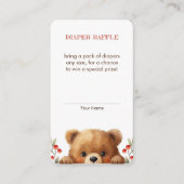 Baby Bear And Rowan Berries Diaper Raffle Begleitkarte (Vorderseite)