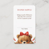 Baby Bear And Rowan Berries Diaper Raffle Begleitkarte (Vorderseite)
