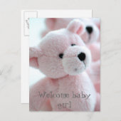 Baby Bear Ankündigungspostkarte (Vorne/Hinten)