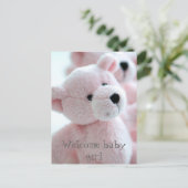 Baby Bear Ankündigungspostkarte (Stehend Vorderseite)